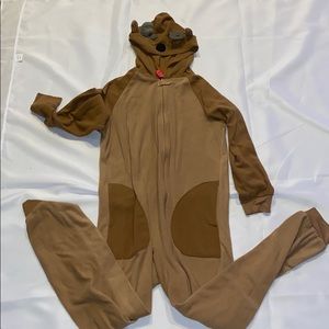 Kid’s reindeer onesie pajamas